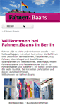 Mobile Screenshot of fahnen-baans.de